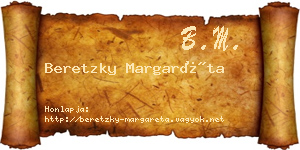 Beretzky Margaréta névjegykártya